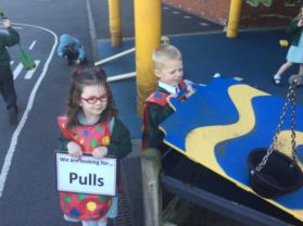 Outdoor Learning : Push and Pull : Mrs Acheson’s class